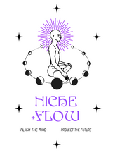 Load image into Gallery viewer, Niche + Flow - Align the Mind, Project the Future (White/Purple)