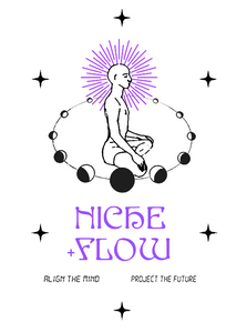 Niche + Flow - Align the Mind, Project the Future (White/Purple)