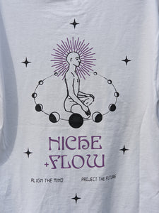 Niche + Flow - Align the Mind, Project the Future (White/Purple)